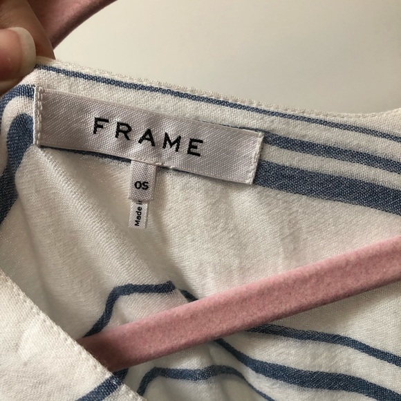 Frame | NWT Fringe Hem Stripe Cover Up Caftan Dress Size OS - Picture 4 of 8